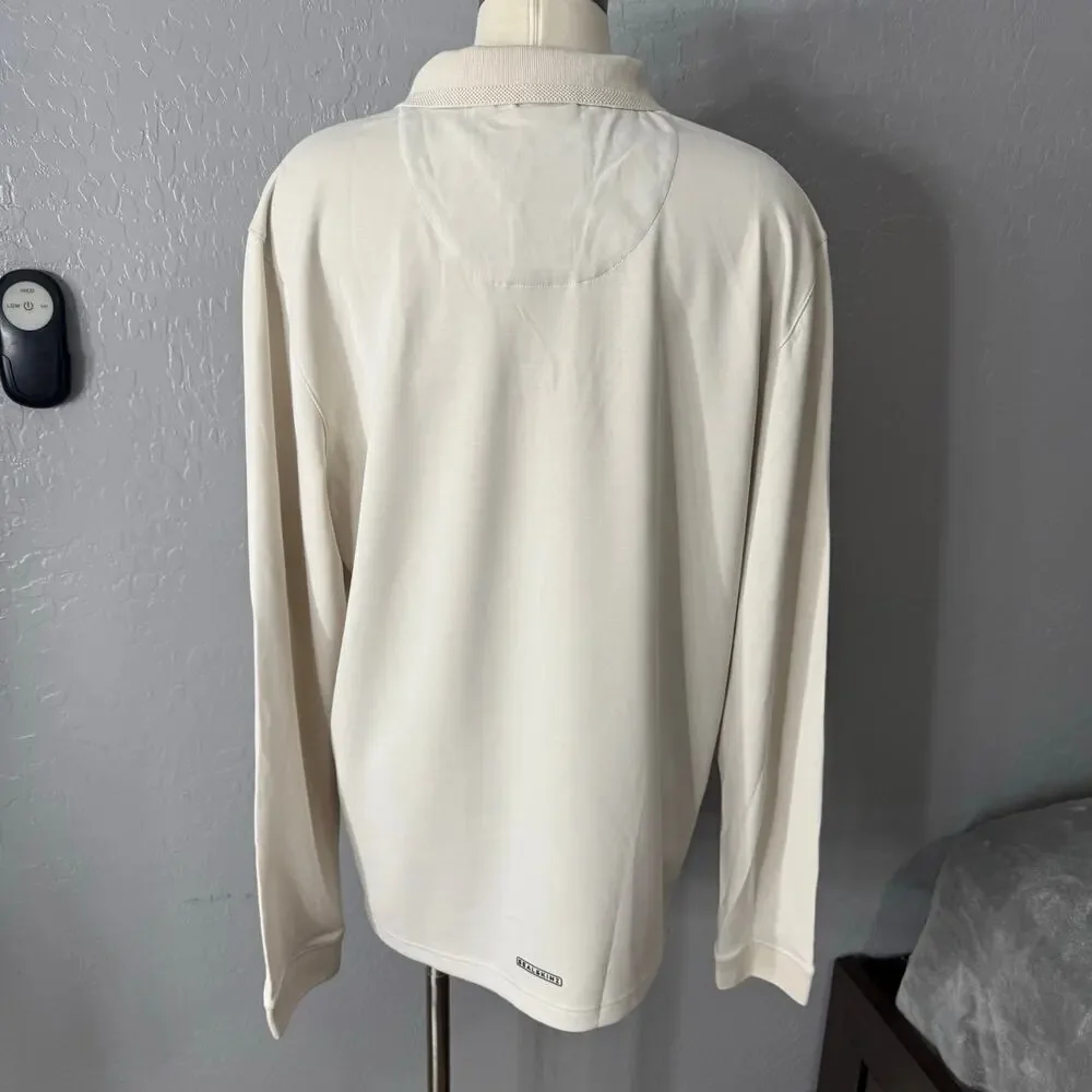 Sealskinz Cream Heywood Long Sleeve Polo, XL